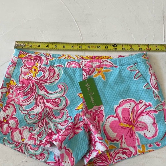 Lilly Pulitzer Adie Shorts Breakwater Blue Pink Lolita Size 4 NWT - Picture 4 of 10